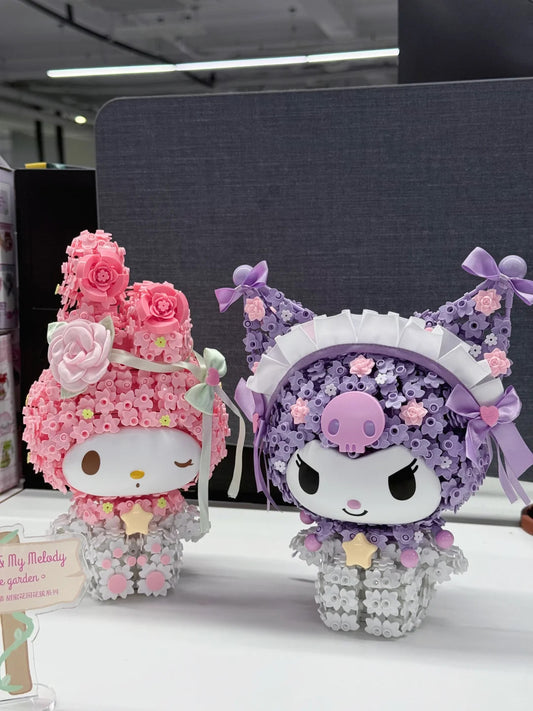 Kuromi and My melody Rose Ganden building blocks figures