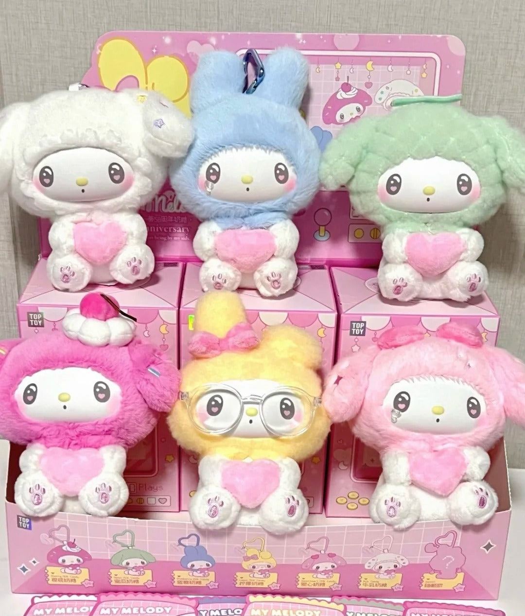 My Melody 𝟓𝟎 Anniversary Vinyl Plush Pendant Doll Blind Box