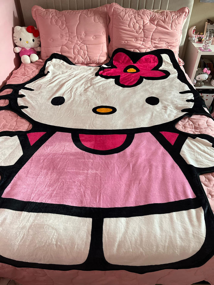 Northwest Hello Kitty Silk Touch Sherpa Gooi Deken, 101,6 x 127 cm, op de telefoon Northwest Hello Kitty Silk Touch Sherpa Gooi Deken, 101,6 x 127 cm, op de telefoon