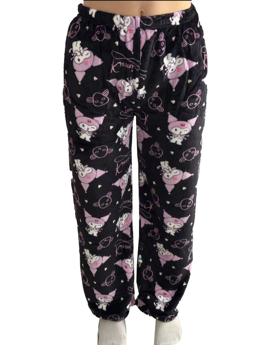 Kuromi Fuzzy Pajama Pants