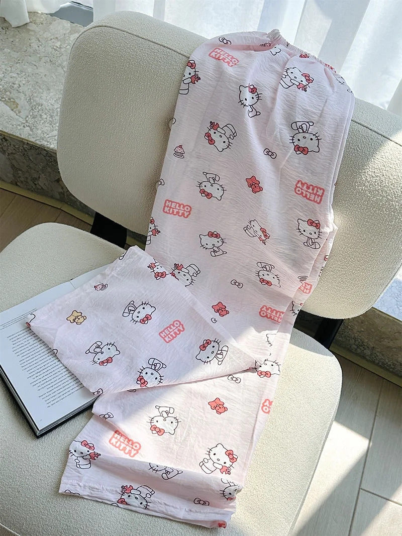 Hello Kitty Pink Summer thin pajama pants