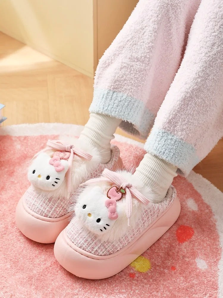 Sanrio Plush Fluffy Slippers House Slippers