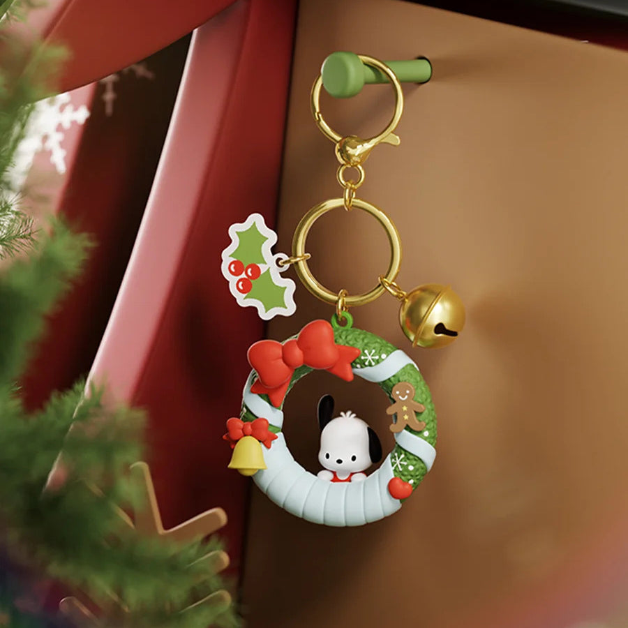 Sanrio Christmas Wreath Keychain