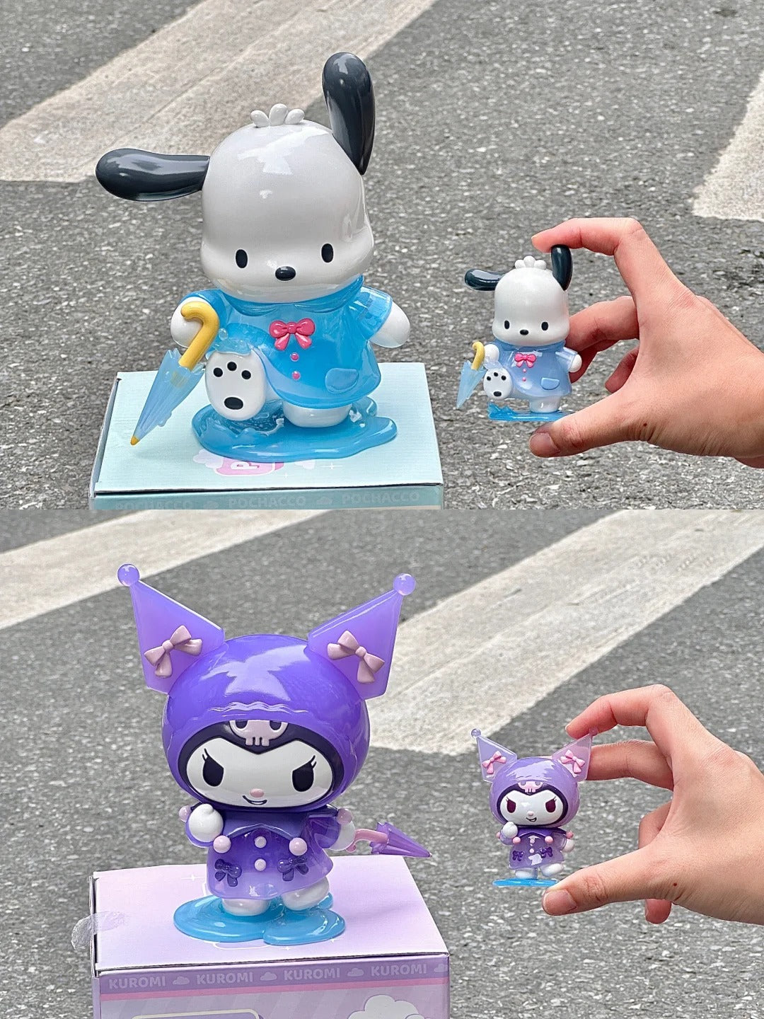 Kuromi and Pochacco raining day big figure 7inch