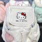 Sanrio Plush Backpack Women's Plush Drawstring Backpack Large capacity