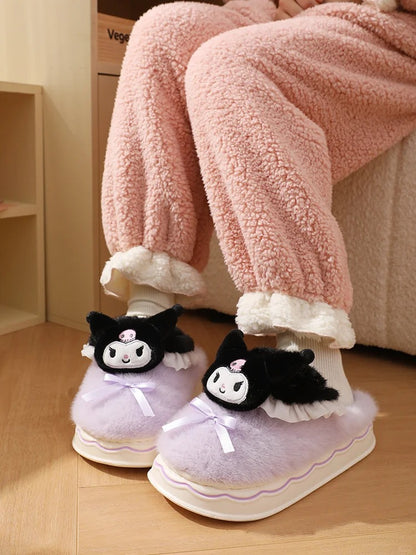 Sanrio Plush Fluffy Slippers House Slippers