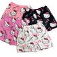 Hello Kitty Women Pajama Shorts Stretch Strip Sleepwear Pj Bottoms Sleep Shorts