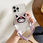 Kuromi and Cinnamoroll  Phone Back Clip with Shoulder Strap