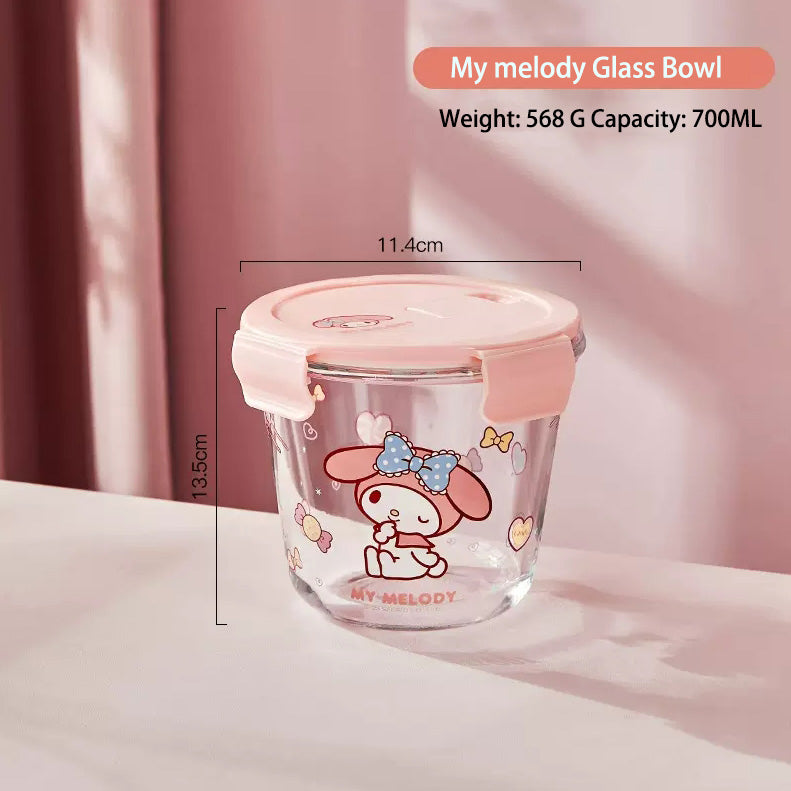 Sanrio Glass Bento Lunch Box