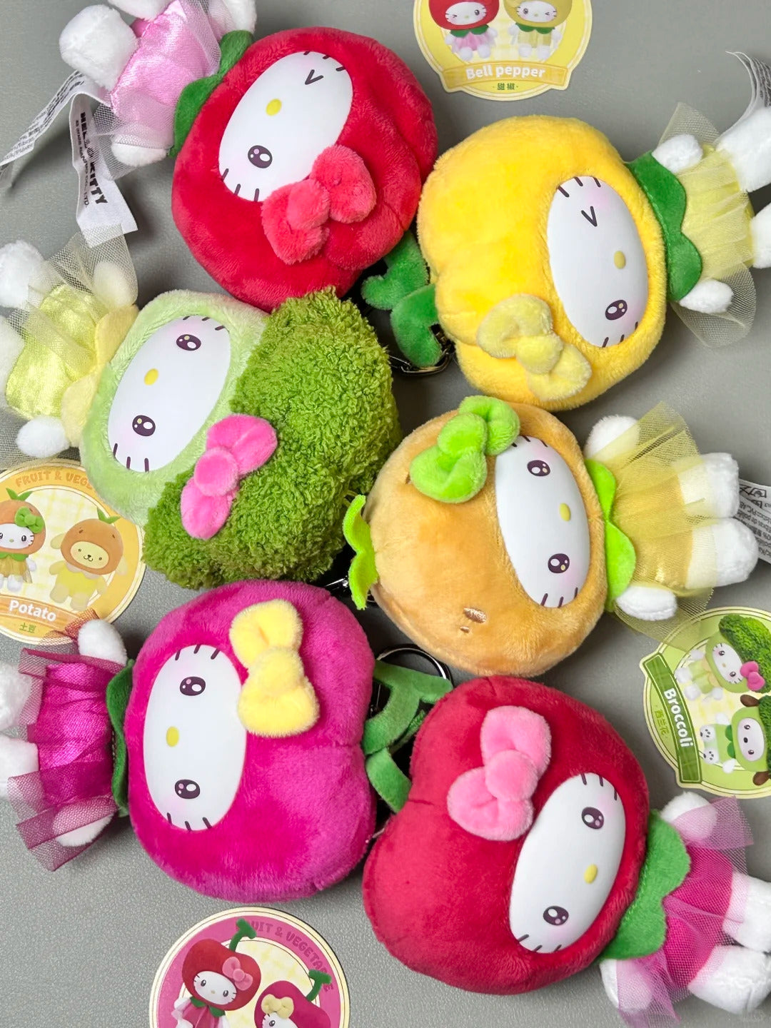 Sanrio Fruit Vegetable Series Mini Vinyl Keychain Pendant Blind