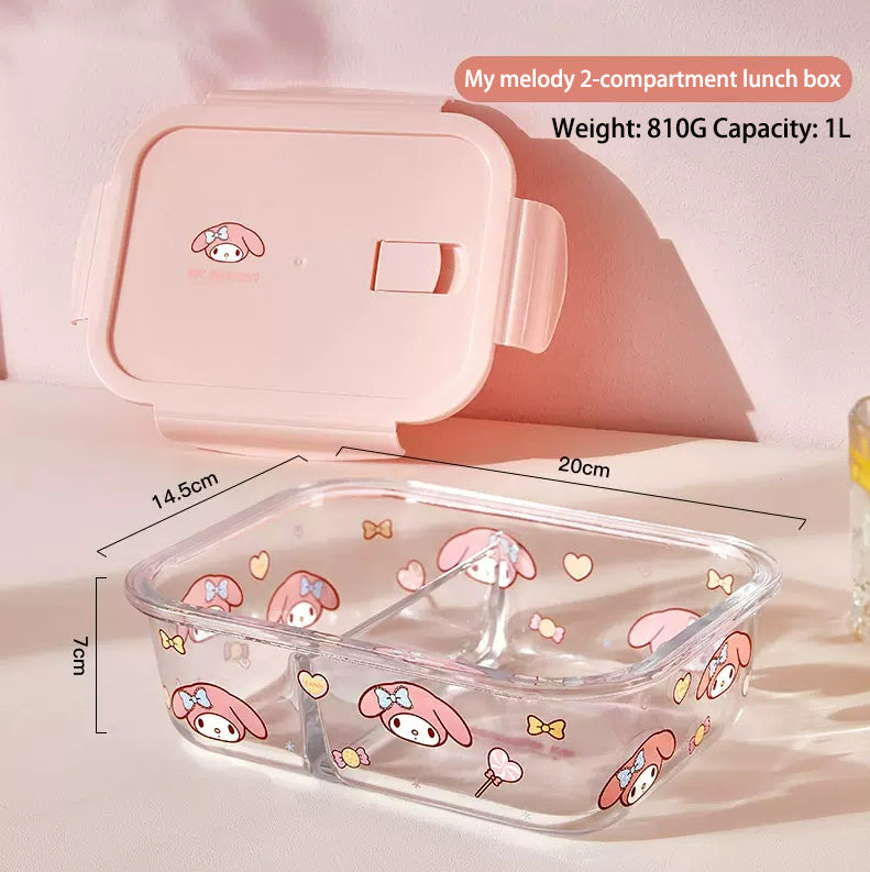 Sanrio Glass Bento Lunch Box