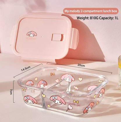 Sanrio Glass Bento Lunch Box