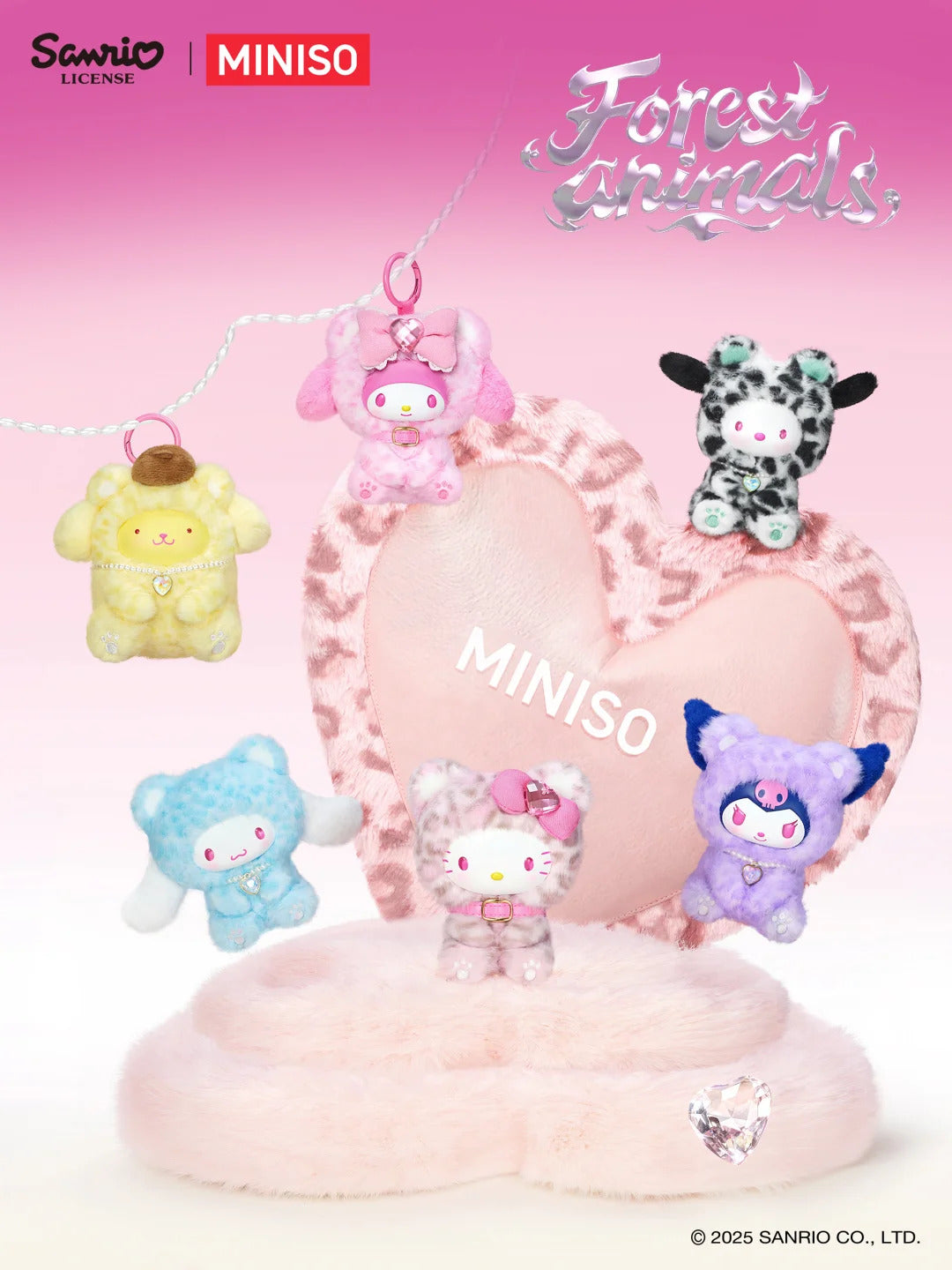 Sanrio Forest Animals Series Vinyl Plush Blind Box Keychain