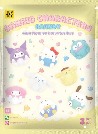 Sanrio Characters Roundy Mini Figures Blind Bags  (3 pcs in bag)