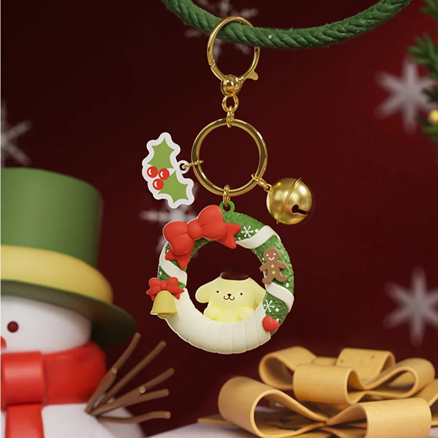 Sanrio Christmas Wreath Keychain