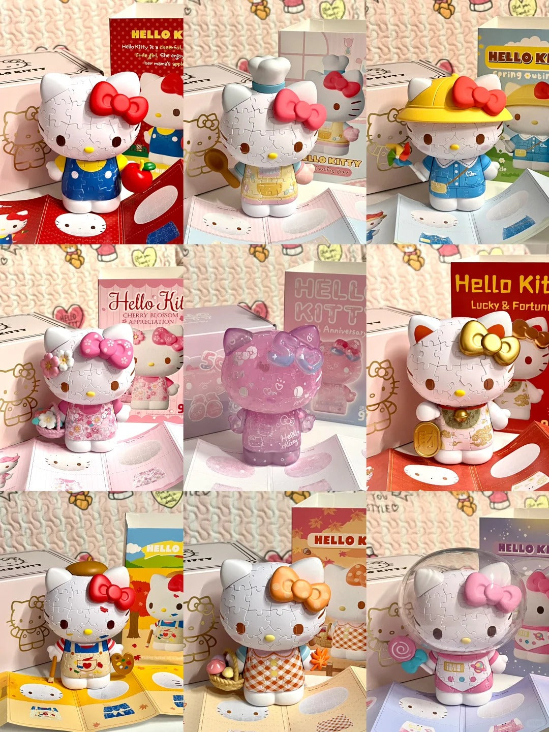 Sanrio Hello Kitty 50Th Anniversary 3D Puzzles  97Pcs 12.6 x 14 cm / 5" x 5.5"