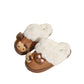 Hello Kitty Fuzzy Brown Slippers Winter House Shoes