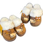 Hello Kitty Fuzzy Brown Slippers Winter House Shoes