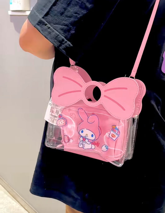 Limited  My melody  & DQ My melody transparent jelly crossbody bag