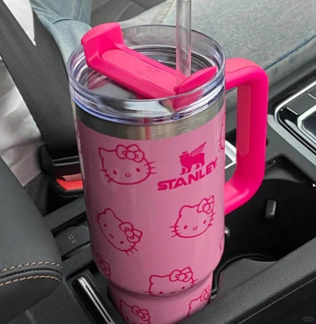 Hello Kitty In-Car Insulated Cup 1200 ml Tumbler with Handle