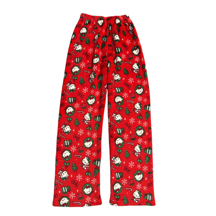 Hello Kitty Christmas Pajama Fuzzy Pants
