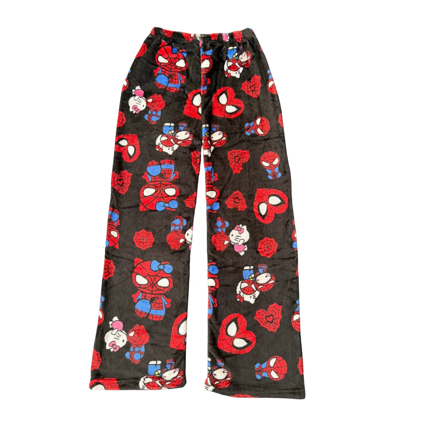 Hello Kitty  Fuzzy  Spiderman Pajama Pants