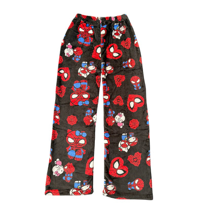 Hello Kitty  Fuzzy  Spiderman Pajama Pants