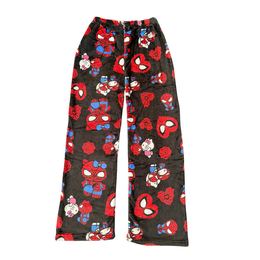 Hello Kitty  Fuzzy  Spiderman Pajama Pants