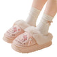 Hello Kitty Plush Slippers Fluffy Winter House Shoes