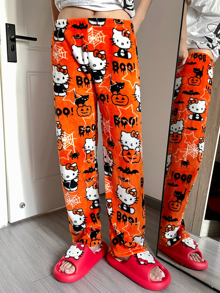 Hellokitty Halloween Fuzzy Pants