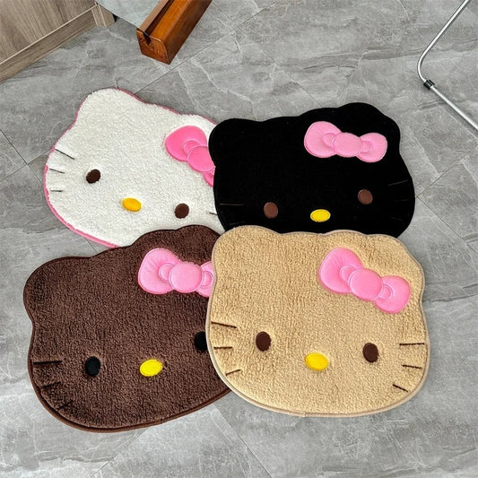 Hello kitty Shaped Bathroom Rugs, Ultra Soft & Absorbent Bath Rugs, 18.9x 22.8 Inch