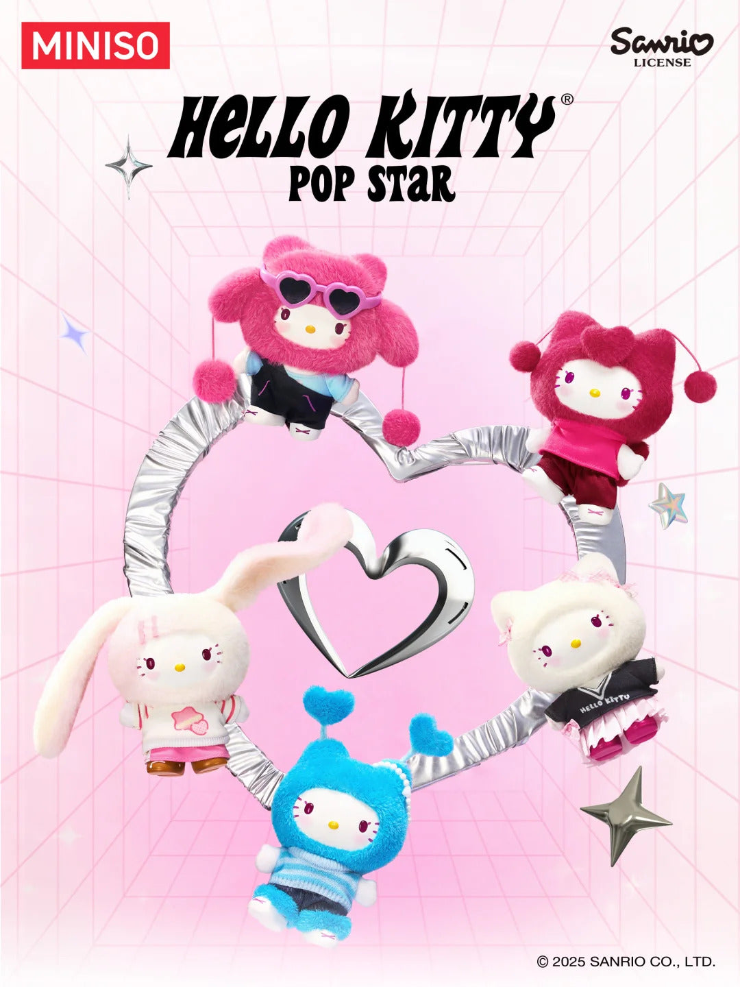 Hello Kitty Hello Kitty Pop Star Vinyl Plush Blind Box Figure Plush Pendant