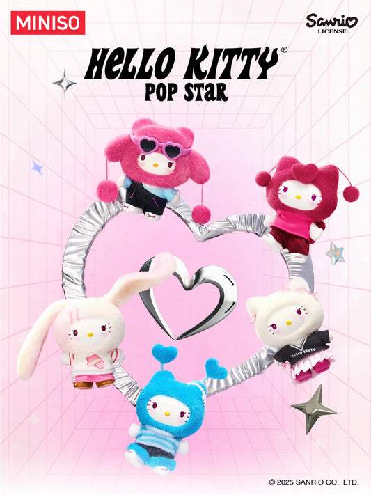 Hello Kitty Hello Kitty Pop Star Vinyl Plush Blind Box Figure Plush Pendant