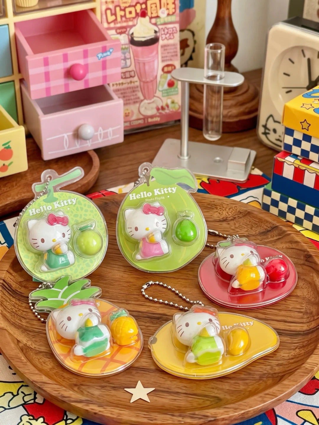 Hello Kitty Sweet Fruit  Mini Doll keychain Blind Box