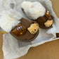 Hello Kitty Fuzzy Brown Slippers Winter House Shoes