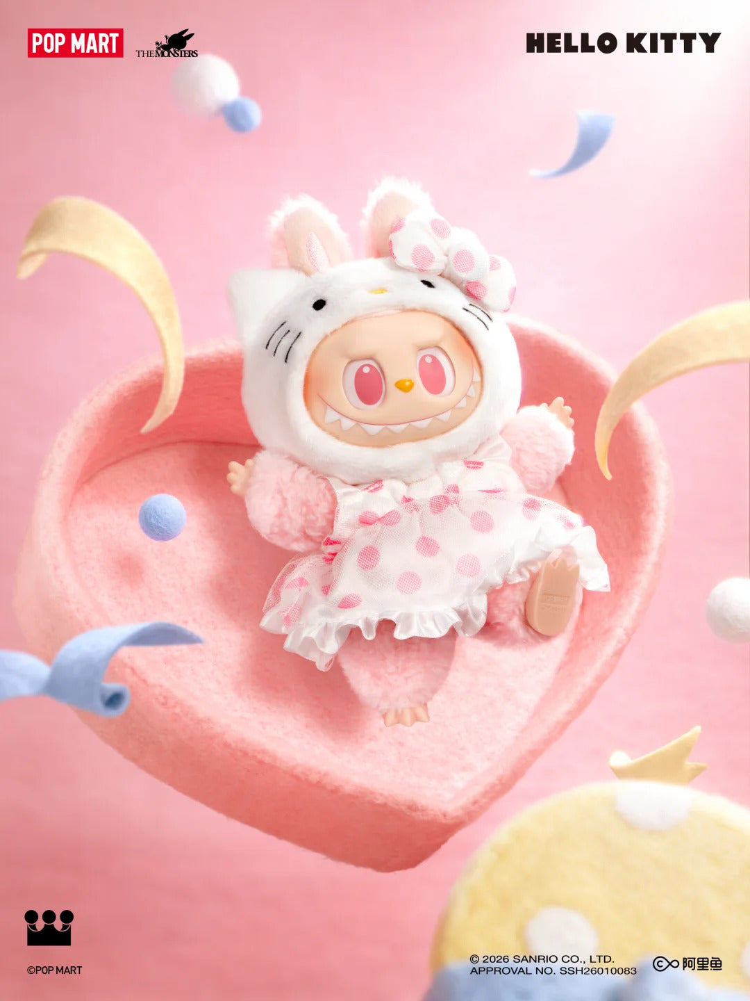 THE MONSTERS x Hello Kitty and Friends Series-Vinyl Plush Pendant