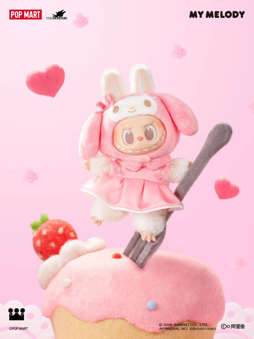 THE MONSTERS x Hello Kitty and Friends Series-Vinyl Plush Pendant