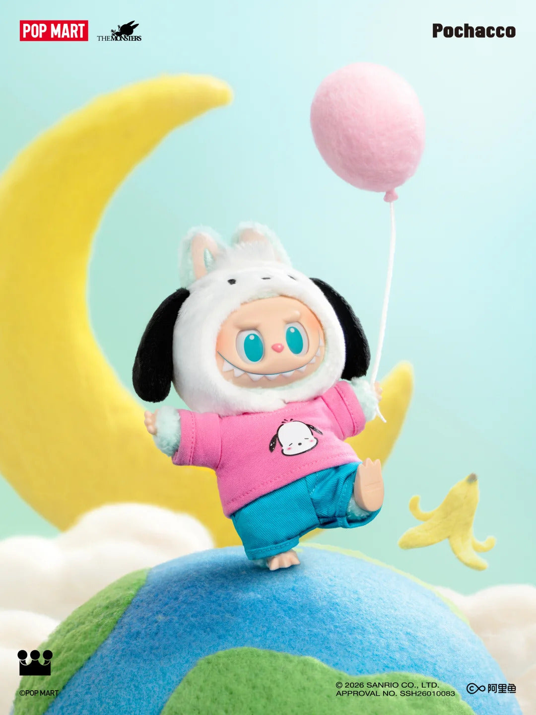 THE MONSTERS x Hello Kitty and Friends Series-Vinyl Plush Pendant