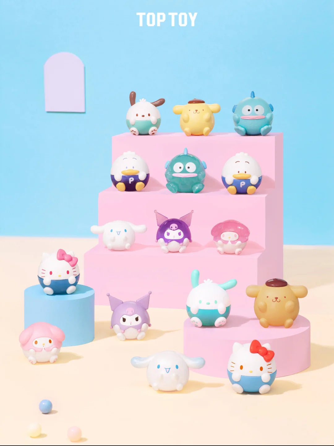 Sanrio Characters Roundy Mini Figures Blind Bags  (3 pcs in bag)