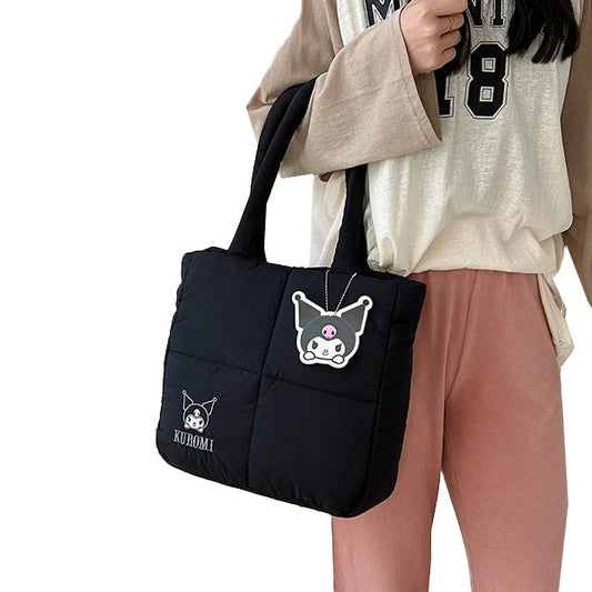 Kuromi Down-filled Fabric Tote Bag