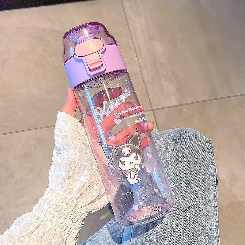 520ml Sanrio Kuromi Water Bottle Kawaii Hello Kitty Cinnamoroll