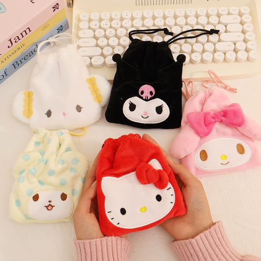 Sanrio Plush drawstring bag Storage bag