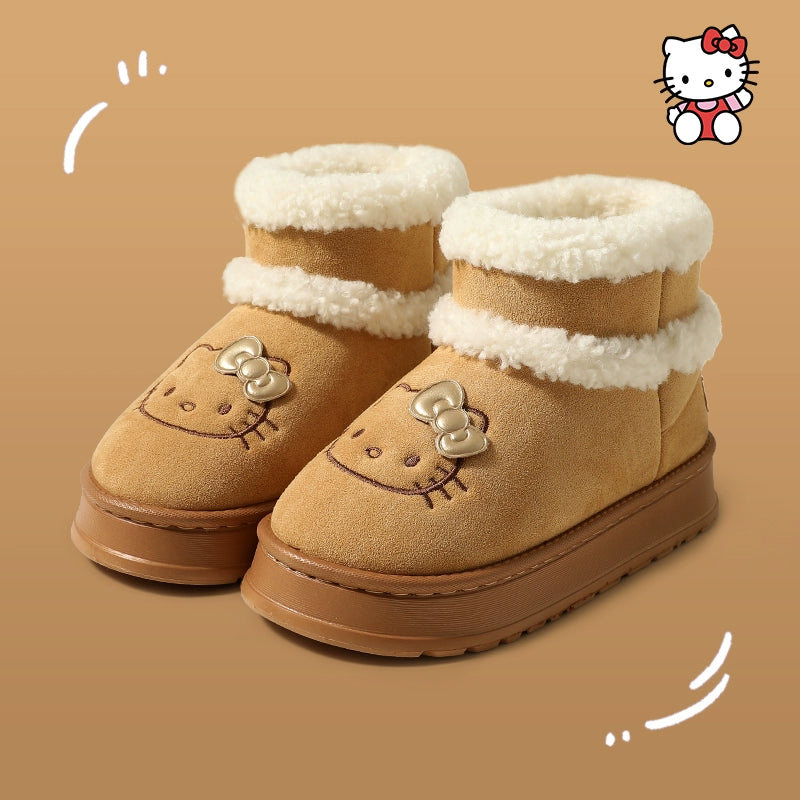 Hello Kitty Winter Snow Boots Cute Fluffy Boots Shoes