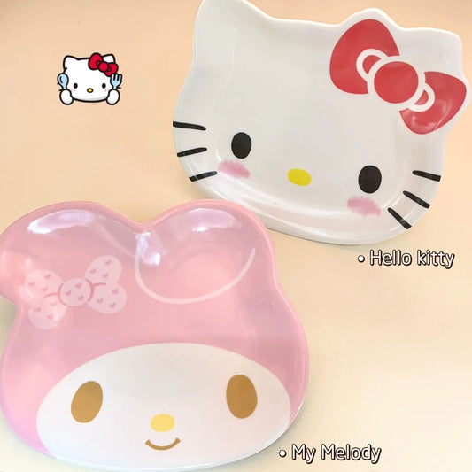 Hello Kitty & My melody Melamine Imitation Ceramic Plate