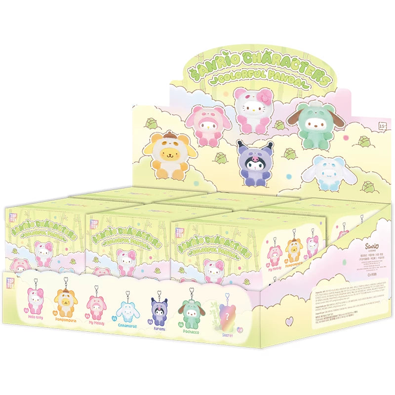 Sanrio Family Colorful Panda Plush pendant Blind Box