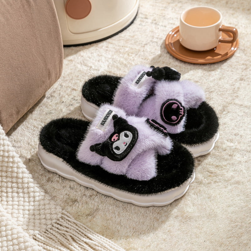 Sanrio Plush Fluffy Slippers Ladies home slippers