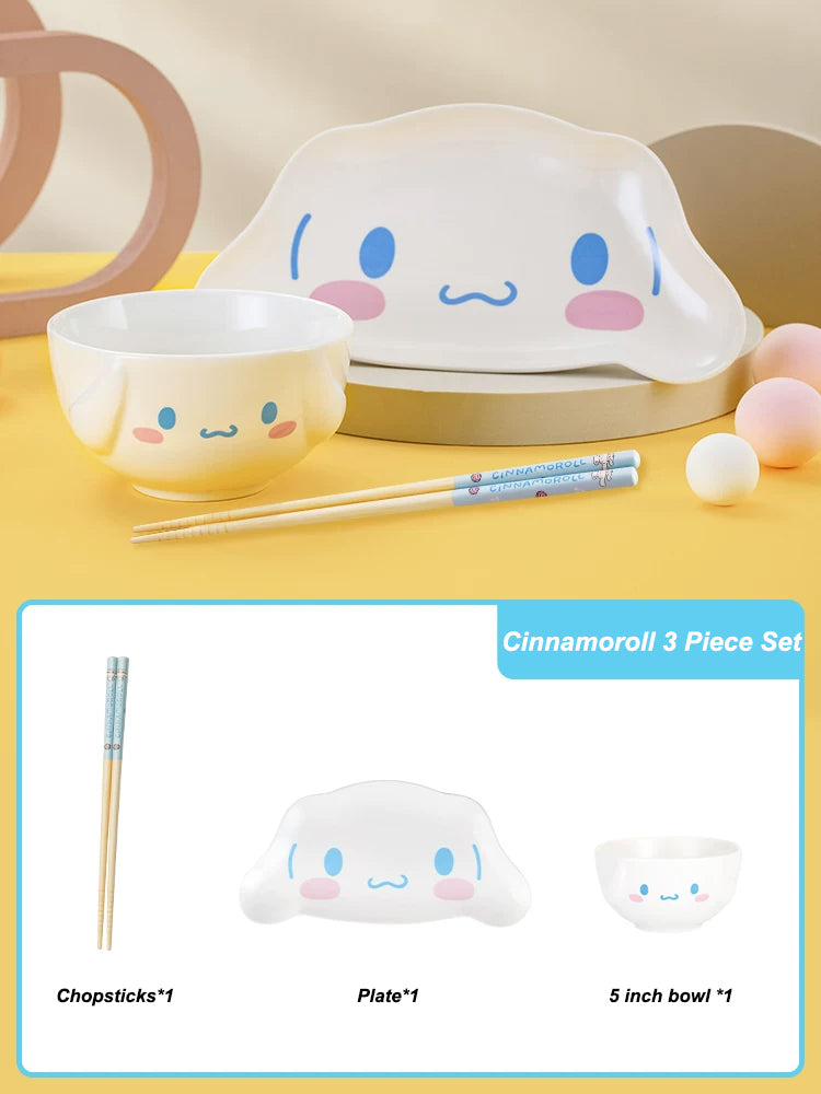 Sanrio Characters Ceramic Bowl and Plate