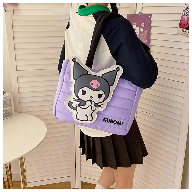 Sanrio 3D down cloth large-capacity shoulder bag  tote bag