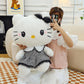 Hello kitty wearing plaid skirt plush doll