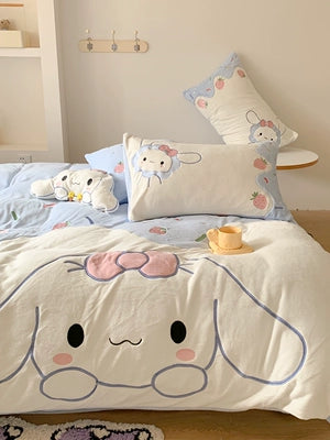 Sanrio Milk Velvet  Bedding Sheet Super Soft Thickened Winter Warm Sheet